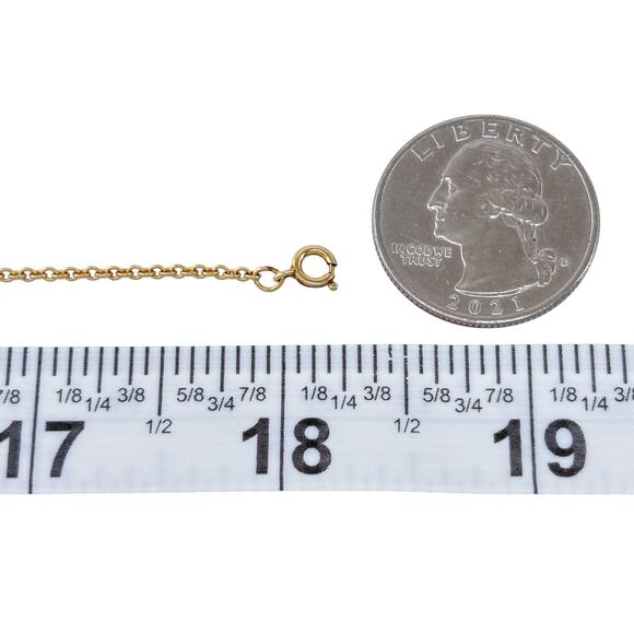 Estate 14K Yellow Gold-Filled 1.1mm Round Link Chain Necklace 18" - Picture 3 of 4
